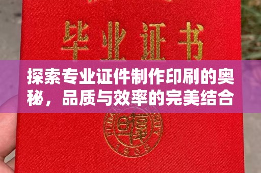 浪卡子探索专业证件制作印刷的奥秘，品质与效率的完美结合