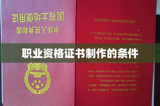 浪卡子职业资格证书制作的条件